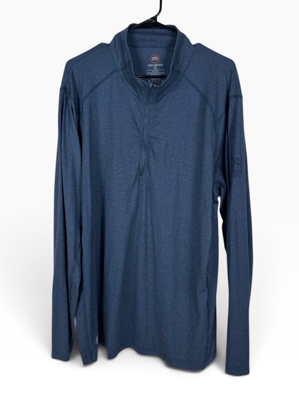 Travis Mathew 1/4 Zip Pullover Size 2XL Does Have Small Chipotle Logo On Sleeve